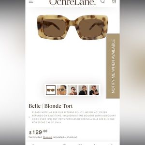 New in box, Ochre Lane square sunglasses